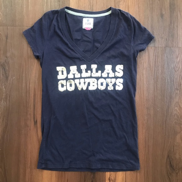 PINK Victoria's Secret Tops - VS PINK NFL Dallas Cowboys navy blue sequin shirt